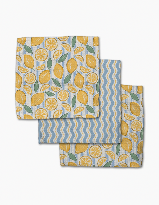 Lemon Waves Dishcloth Set