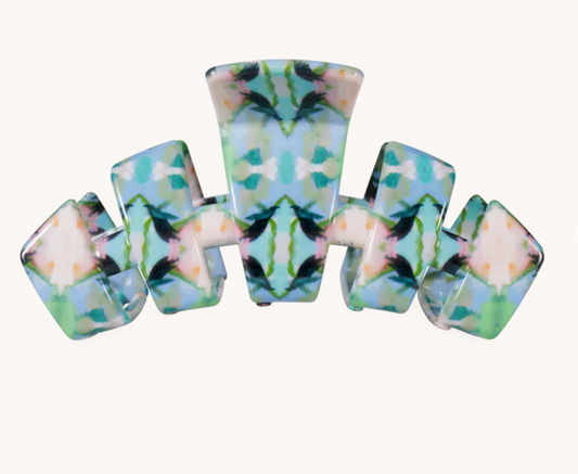 Classic Island House Medium Claw Clip in Blue