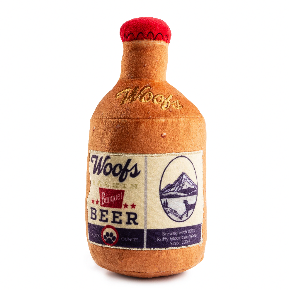 Woofs Beer Bottle Dog Toy