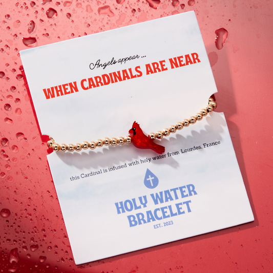 Red Cardinal Holy Water Bracelet