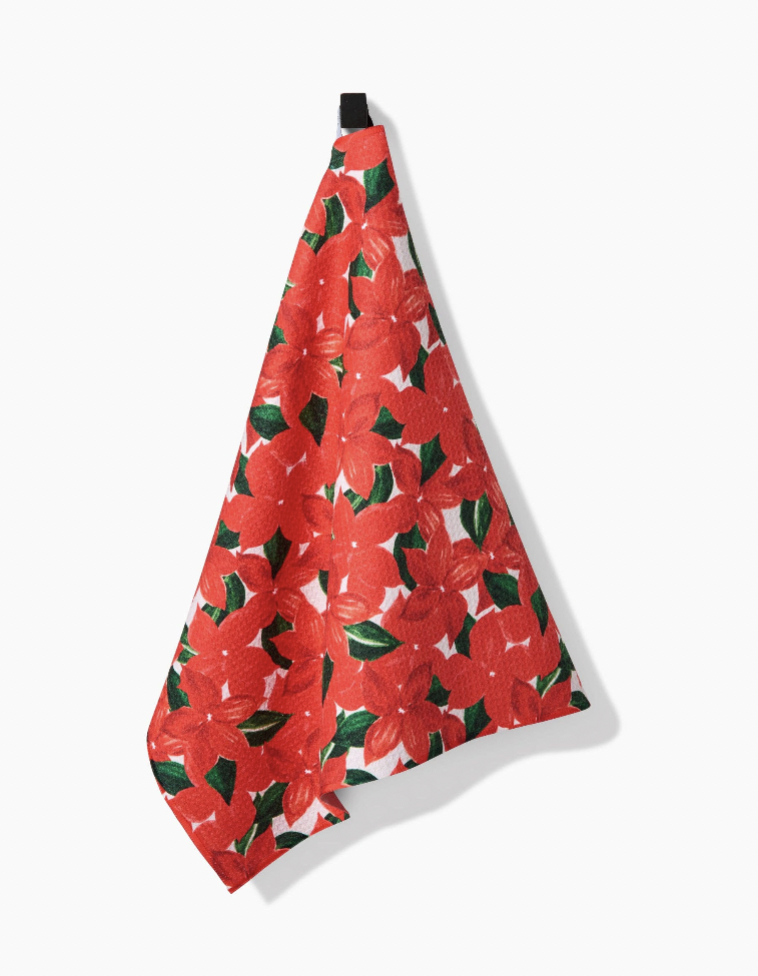Poinsettia Tea Towel