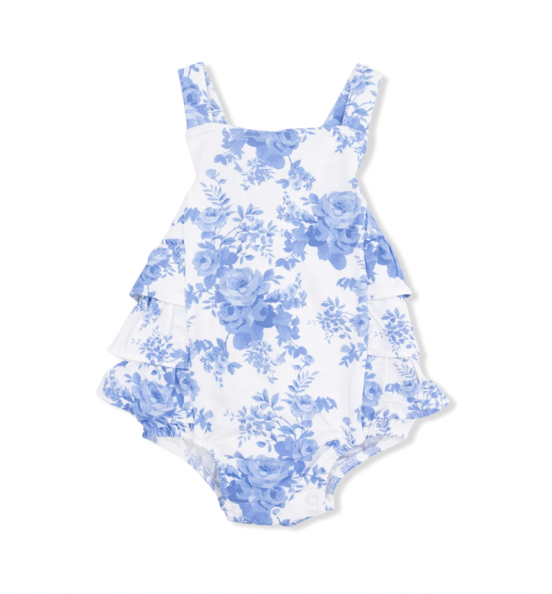 Dream Cottage Floral  Ruffle Sunsuit