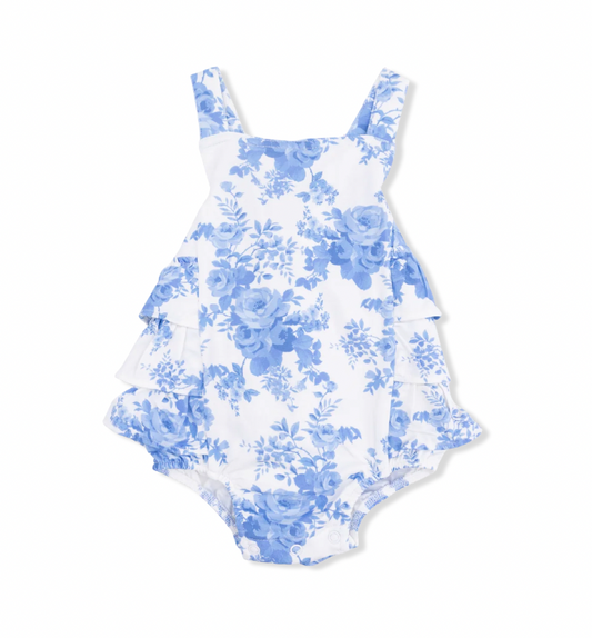 Dream Cottage Floral  Ruffle Sunsuit