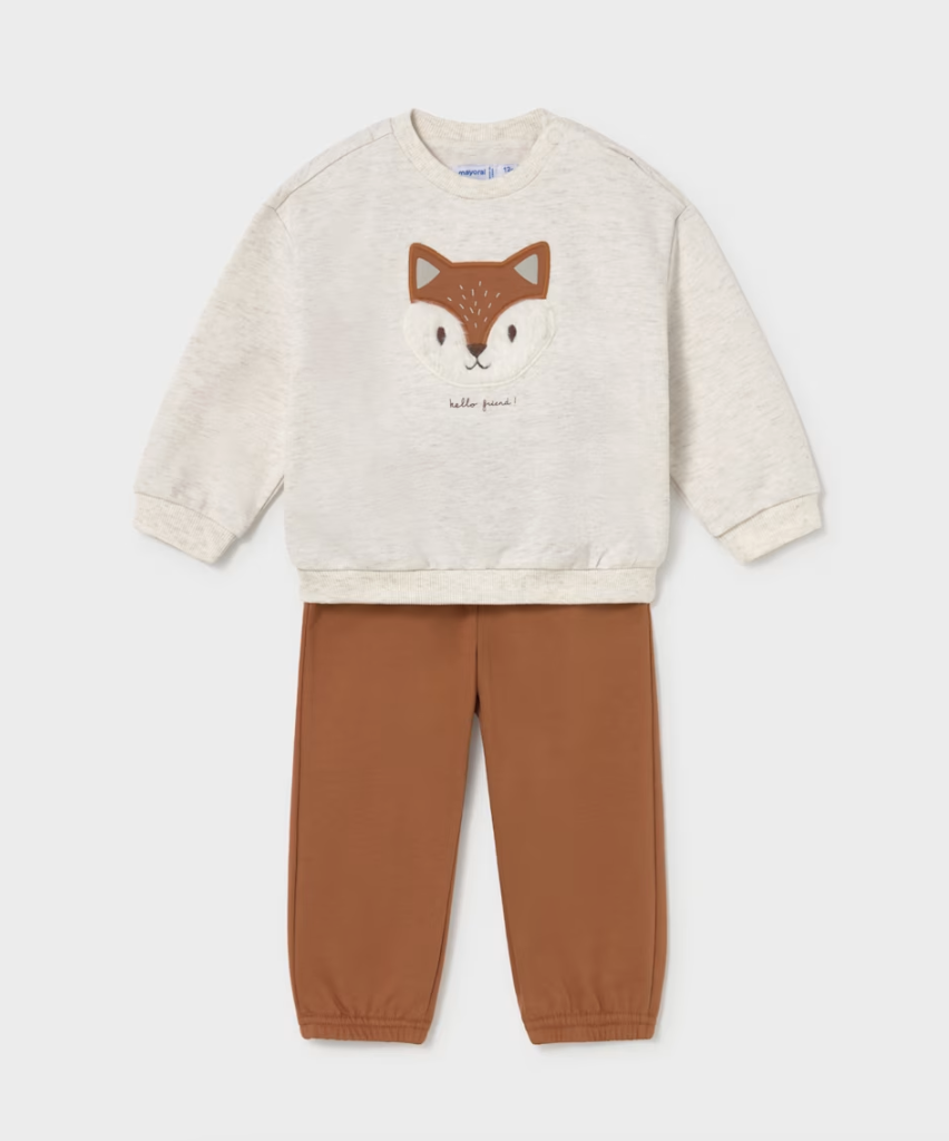 Little Fox Sweatshirt + Track Pants