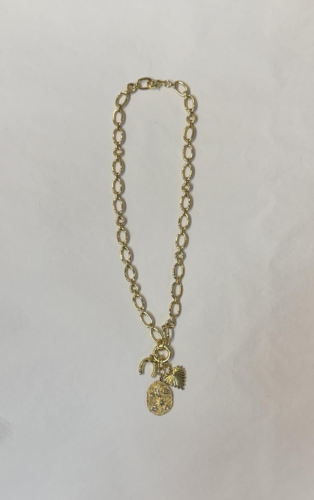 Chunky Chain with Three Charms
