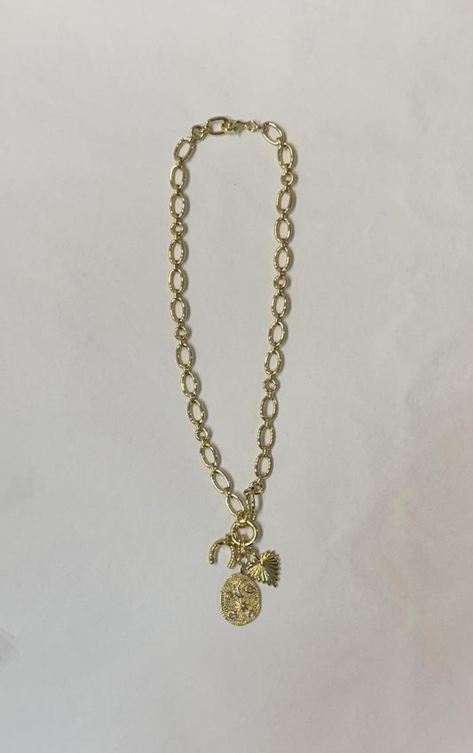 Chunky Chain with Three Charms