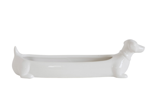Ceramic Dachshund Cracker Dish
