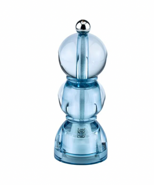 Icy Blue Acrylic Mini Bobbin Salt + Pepper Shaker