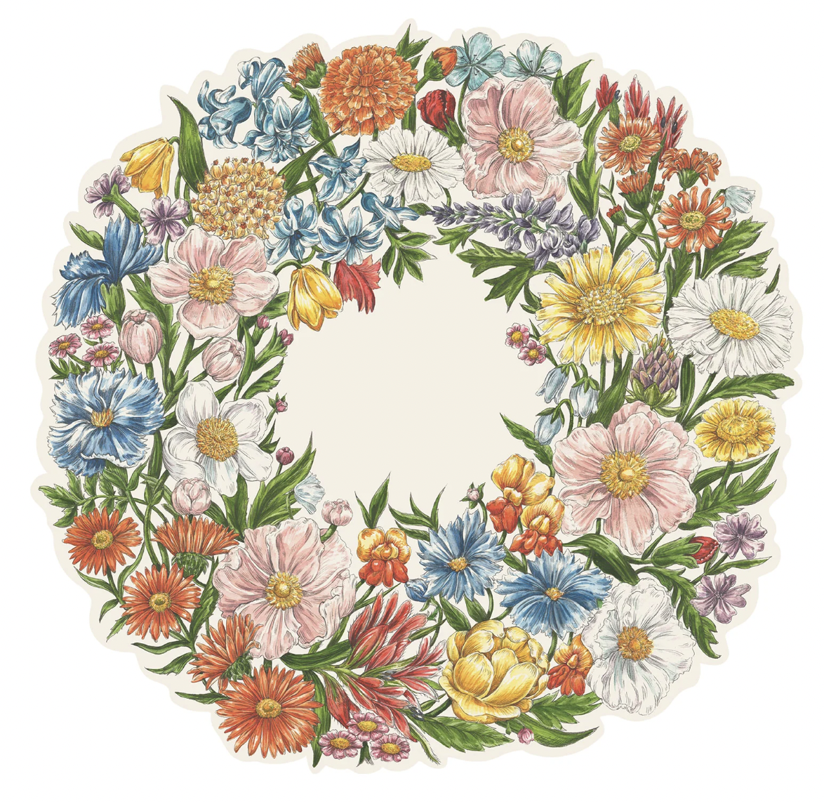 Die-cut Wildflower Wreath Placemat