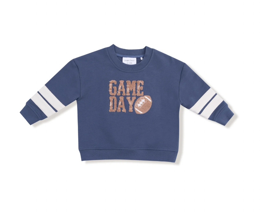 Game Day Drop Sleeve Sweatshirt with Varsity Stripes