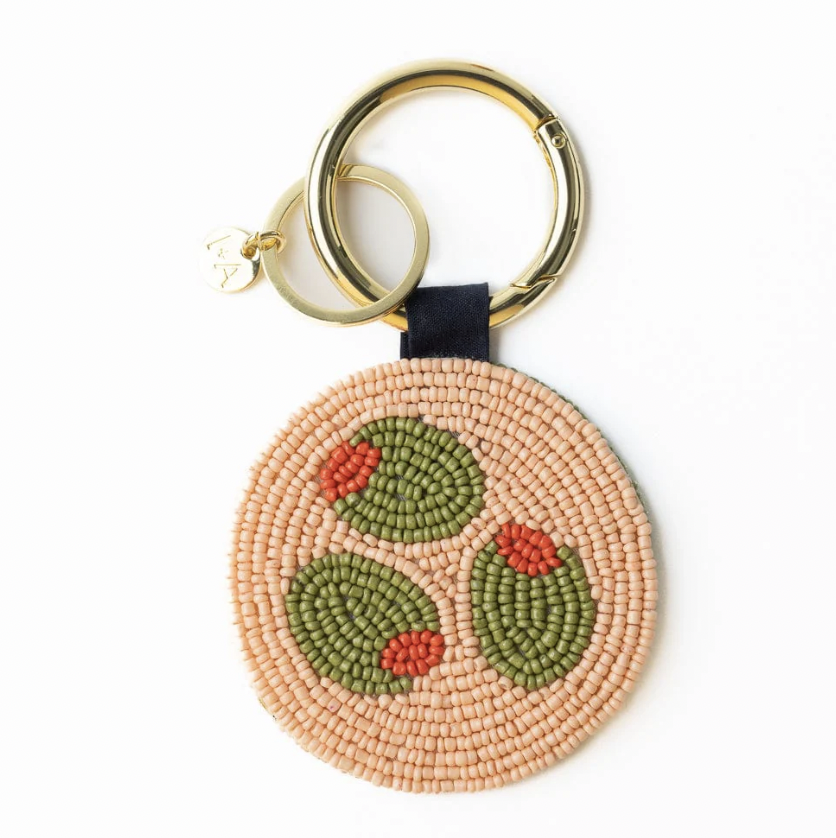Olives Seed Bead Bag Accessory + Key Ring