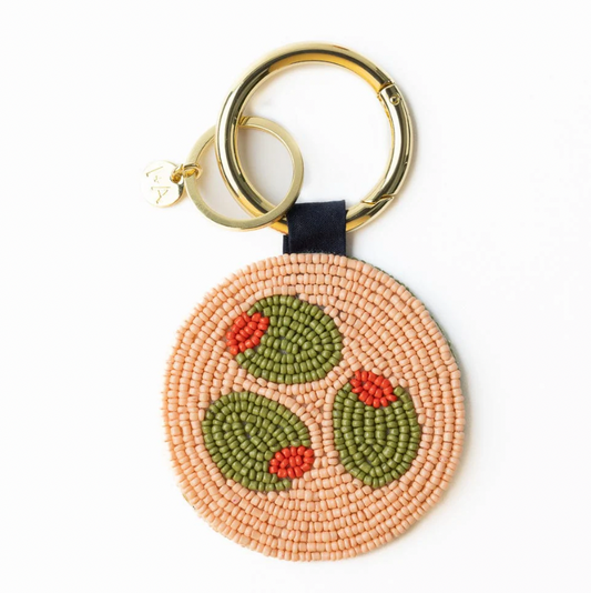 Olives Seed Bead Bag Accessory + Key Ring