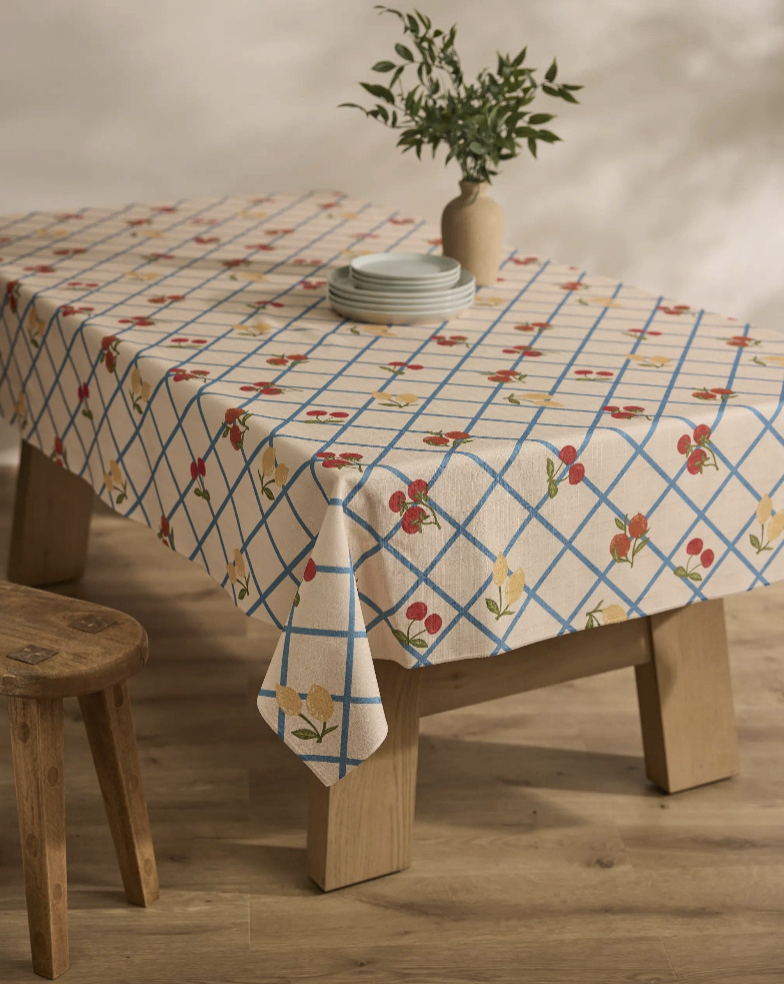Italian Summer Grid Tablecloth