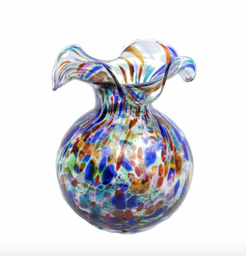 Hibiscus Glass Carnevale Bud Vase