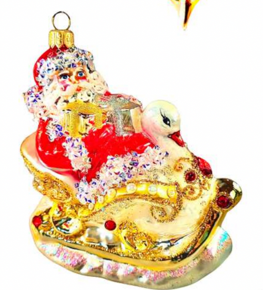 Sleighing Swan Santa