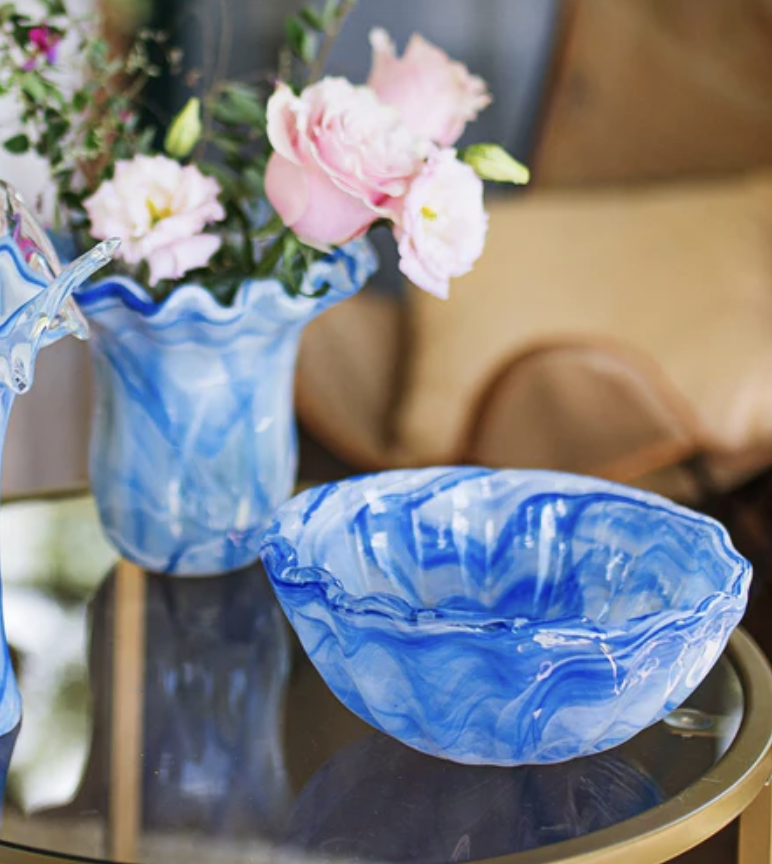 Onda Glass Cobalt Small Tulip Vase