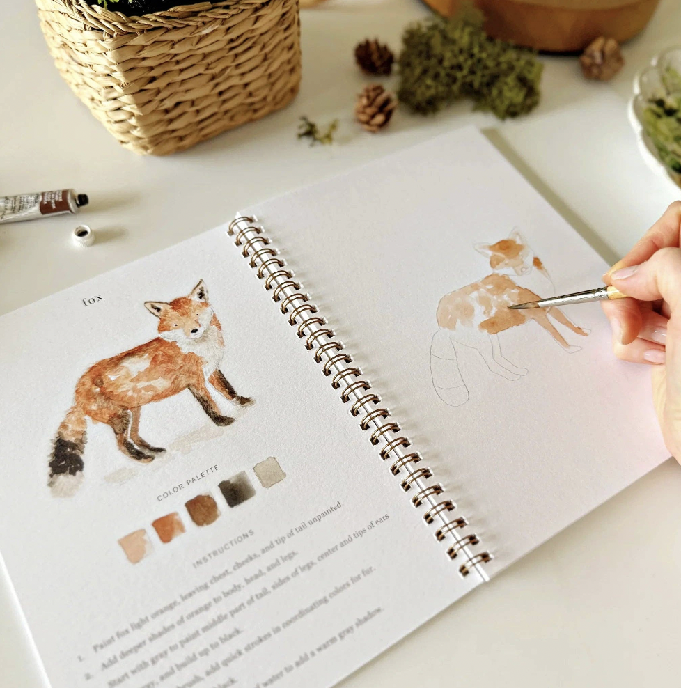 Woodland Watercolor Workbook