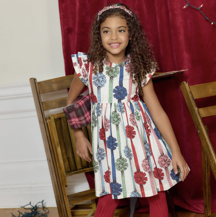 Double Ruffle Bows Jennifer Dress