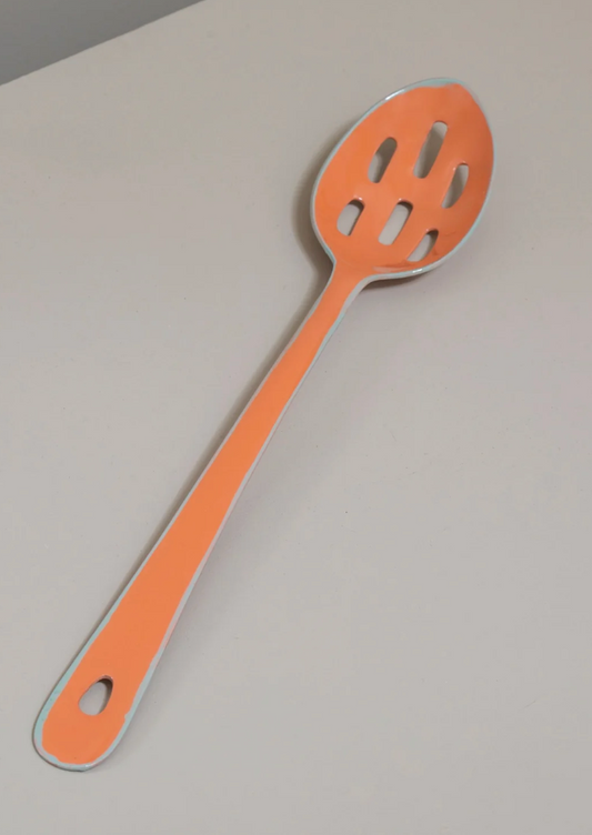 Harlow Bright Slotted Spoon, Raspberry