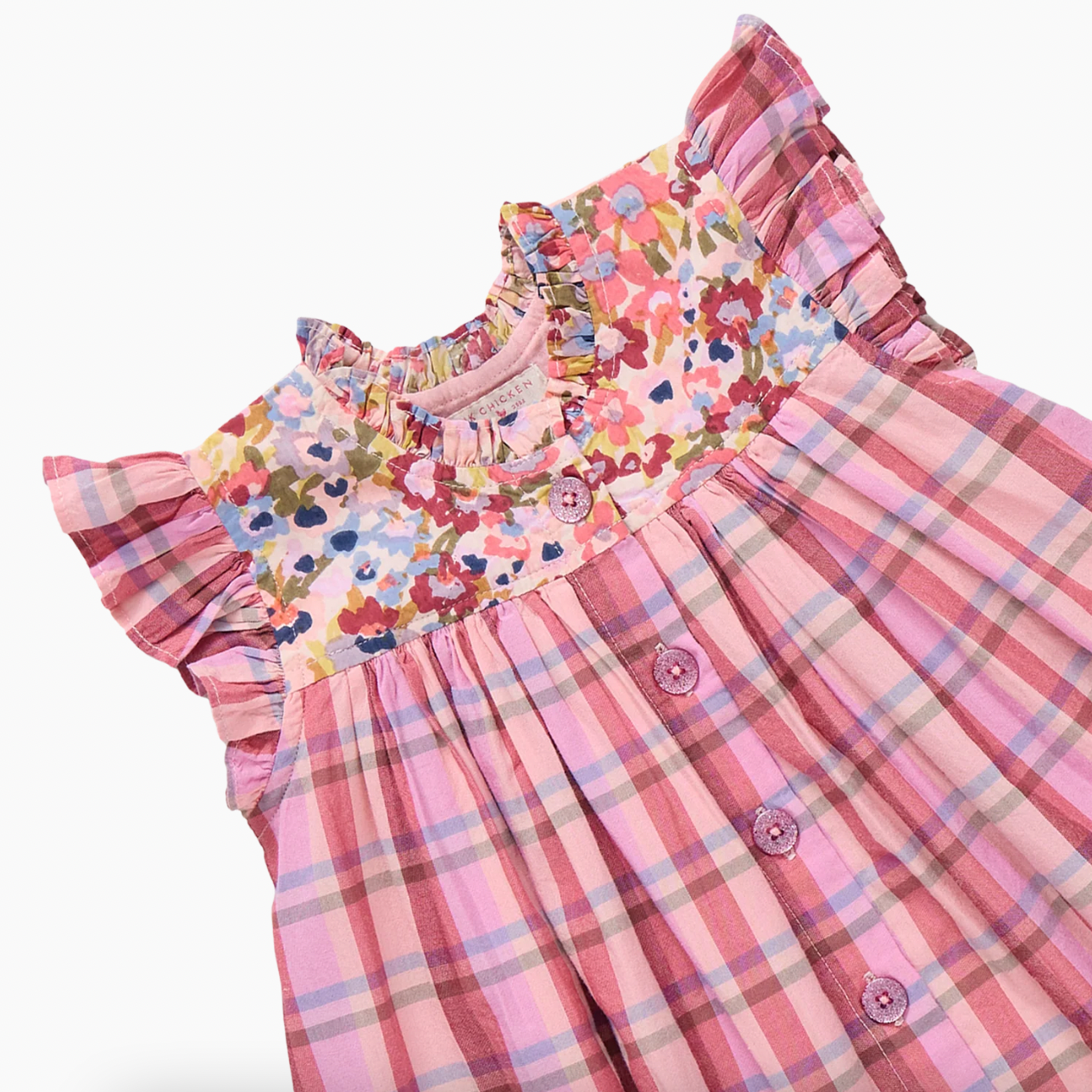 Burgundy Madras Plaid Kaylee Dress