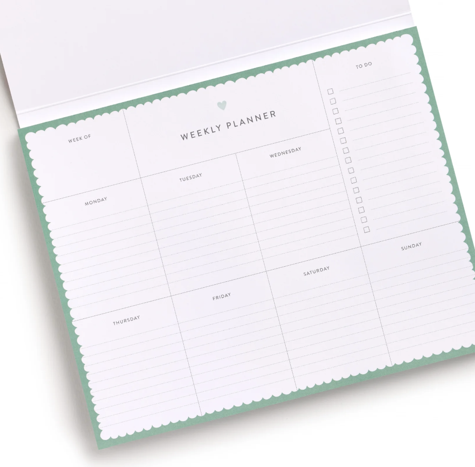 Happy Plaid Covered Weekly Planner
