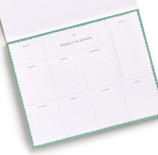 Happy Plaid Covered Weekly Planner