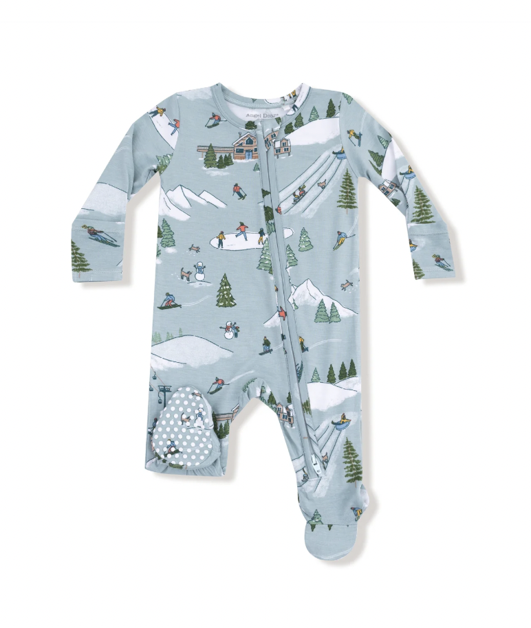 Winter Fun Skiers Footie