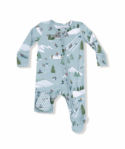 Winter Fun Skiers Footie