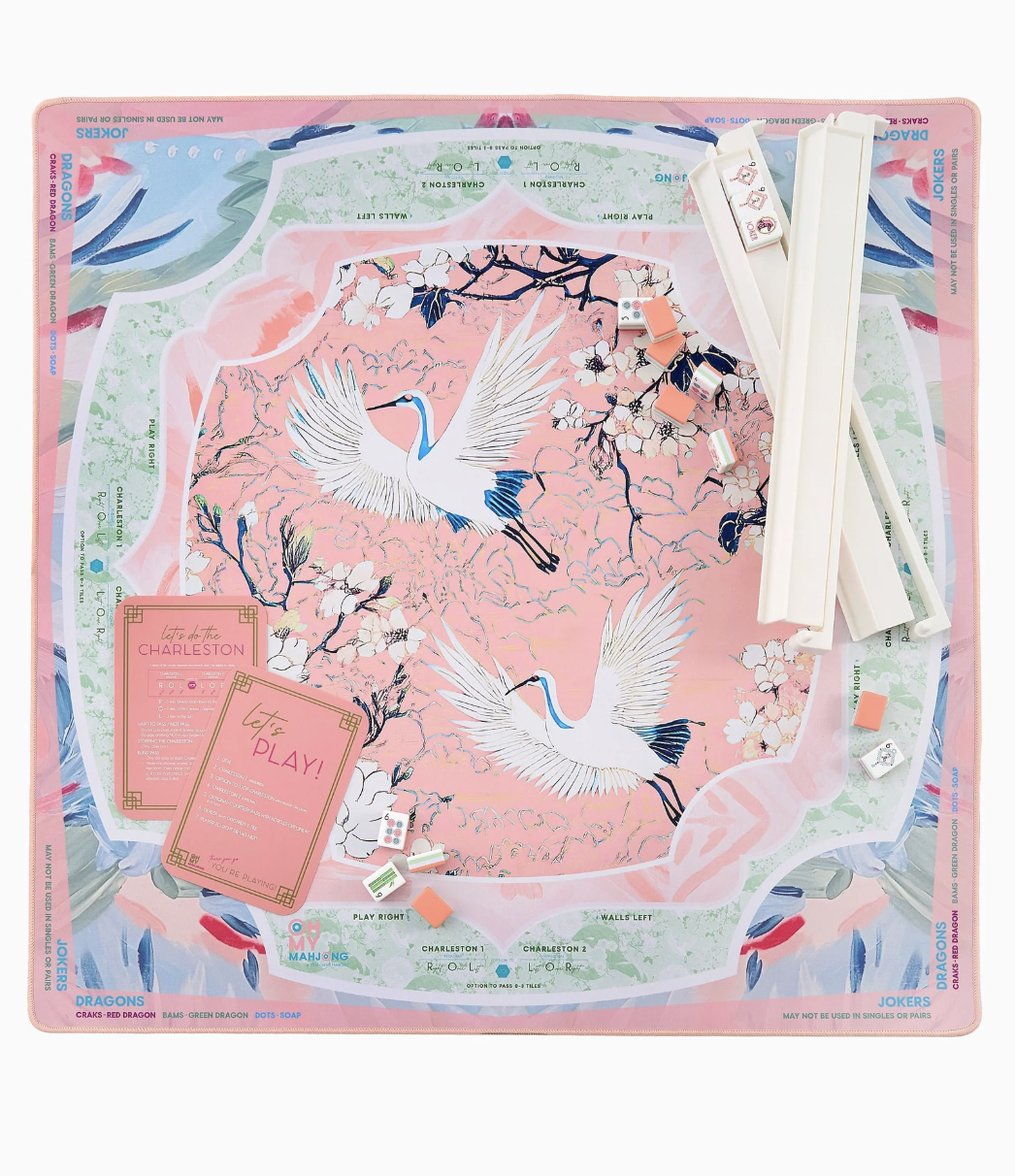 Heron Mahjong Mat in Tube