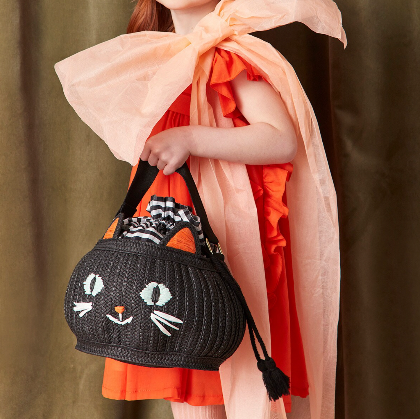 Trick Or Treat Cat Basket Bag