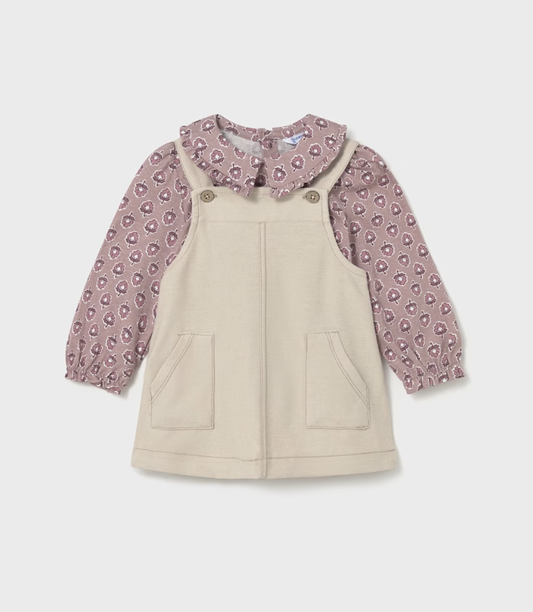 Overall Dress and T-Shirt Set