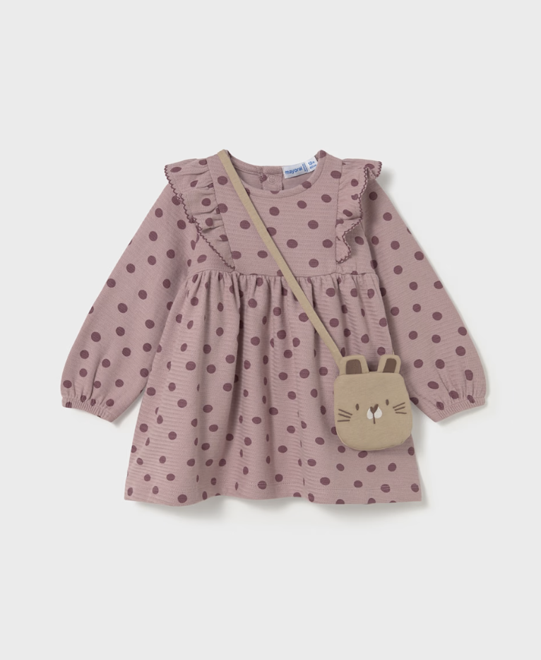 Polka Dot Dress with Bunny Bag