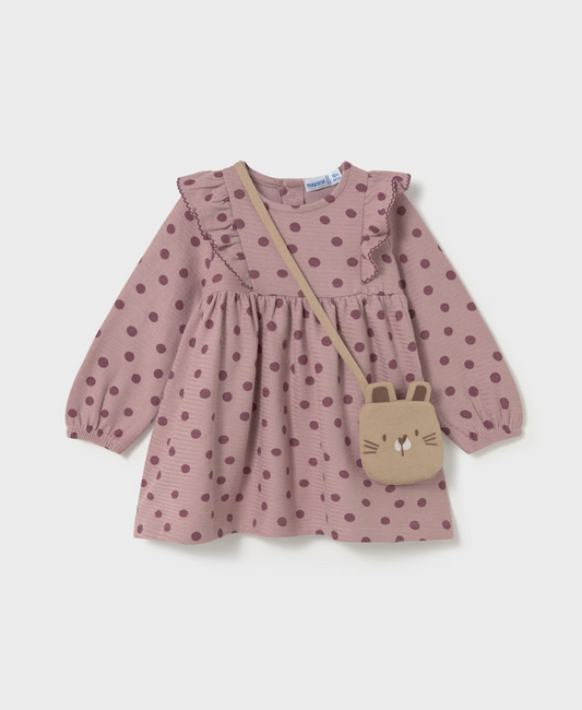 Polka Dot Dress with Bunny Bag