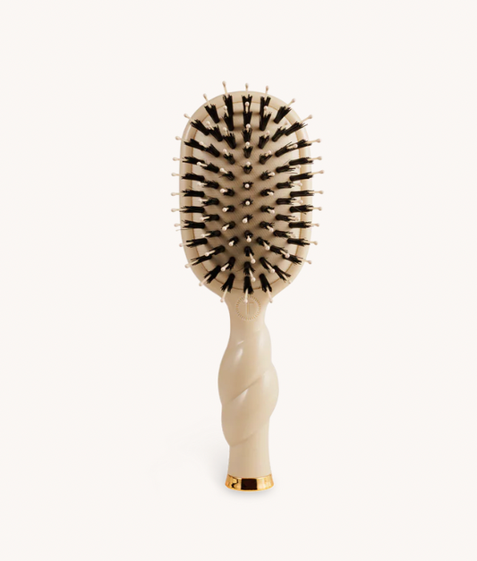 Tan Mini Boar Bristle Hair Brush