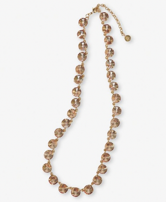 Gold Prism Aurora Medium Round Stone Prism Necklace