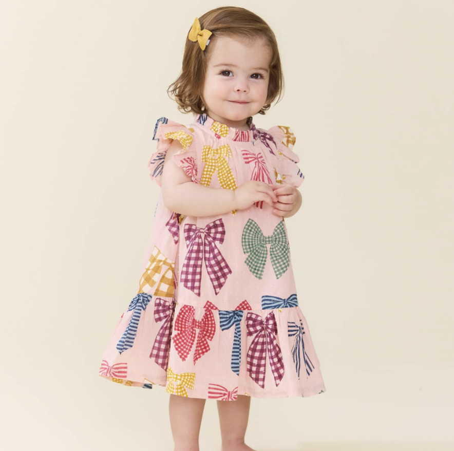 Patterned Bows Harper Dress Set