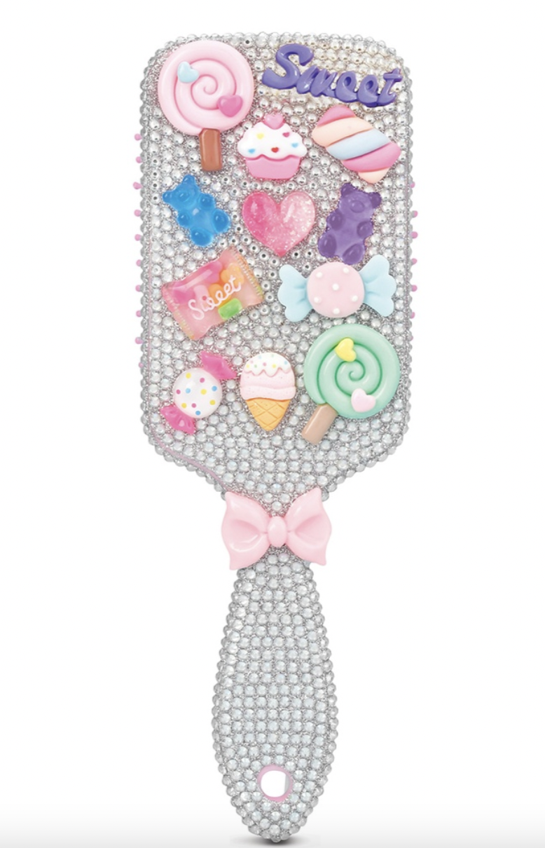 Charming Rhinestone Paddle Brush