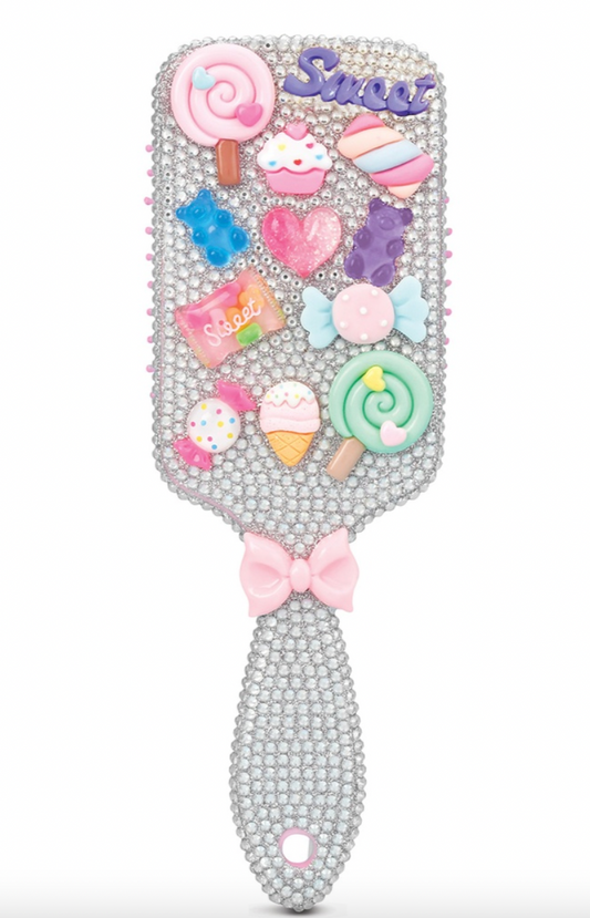 Charming Rhinestone Paddle Brush
