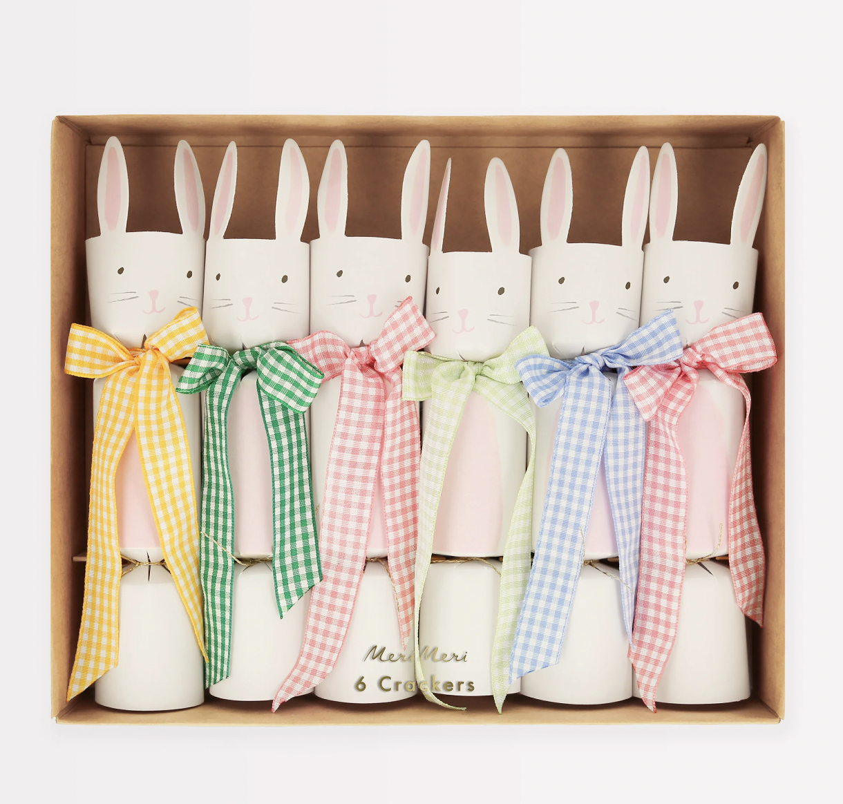 Gingham Bow Bunny Crackers