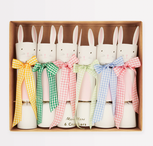 Gingham Bow Bunny Crackers