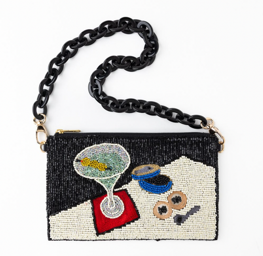 Martini + Caviar Beaded Bag