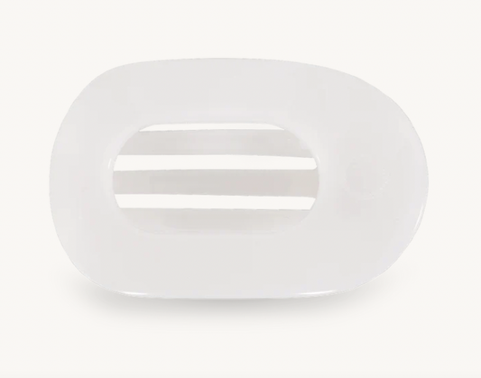 Coconut White Small Flat Round Hair Clip