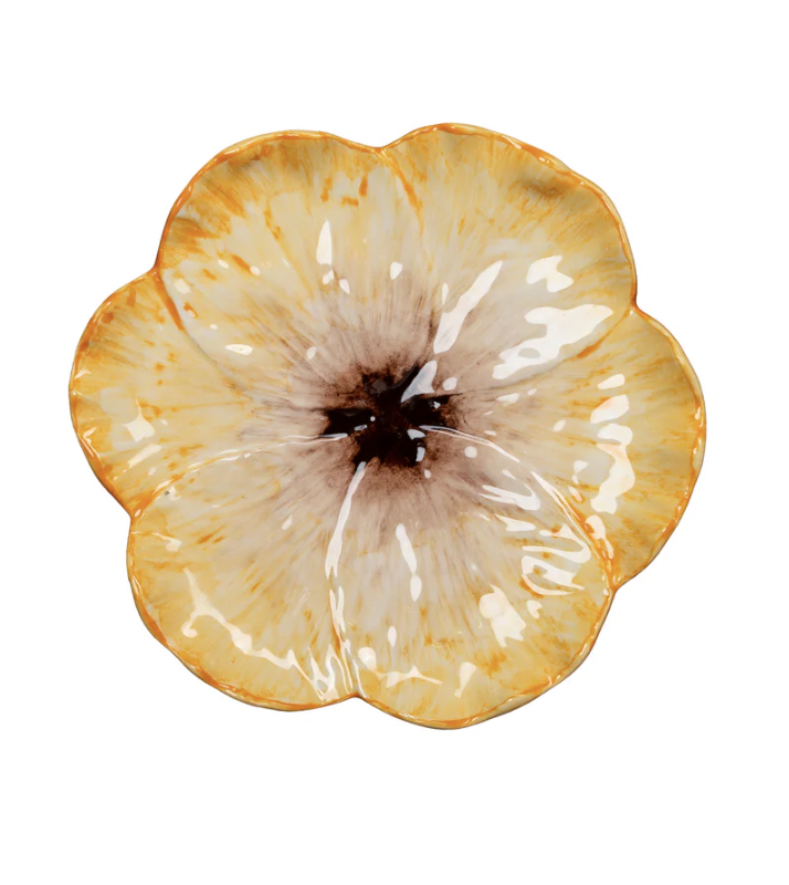 Elisabetta Flower Dessert Plate, Yellow - COMING SOON!