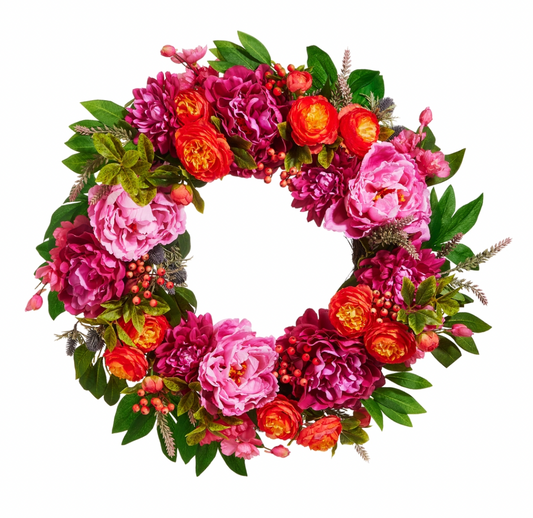 Pink Floral Wreath