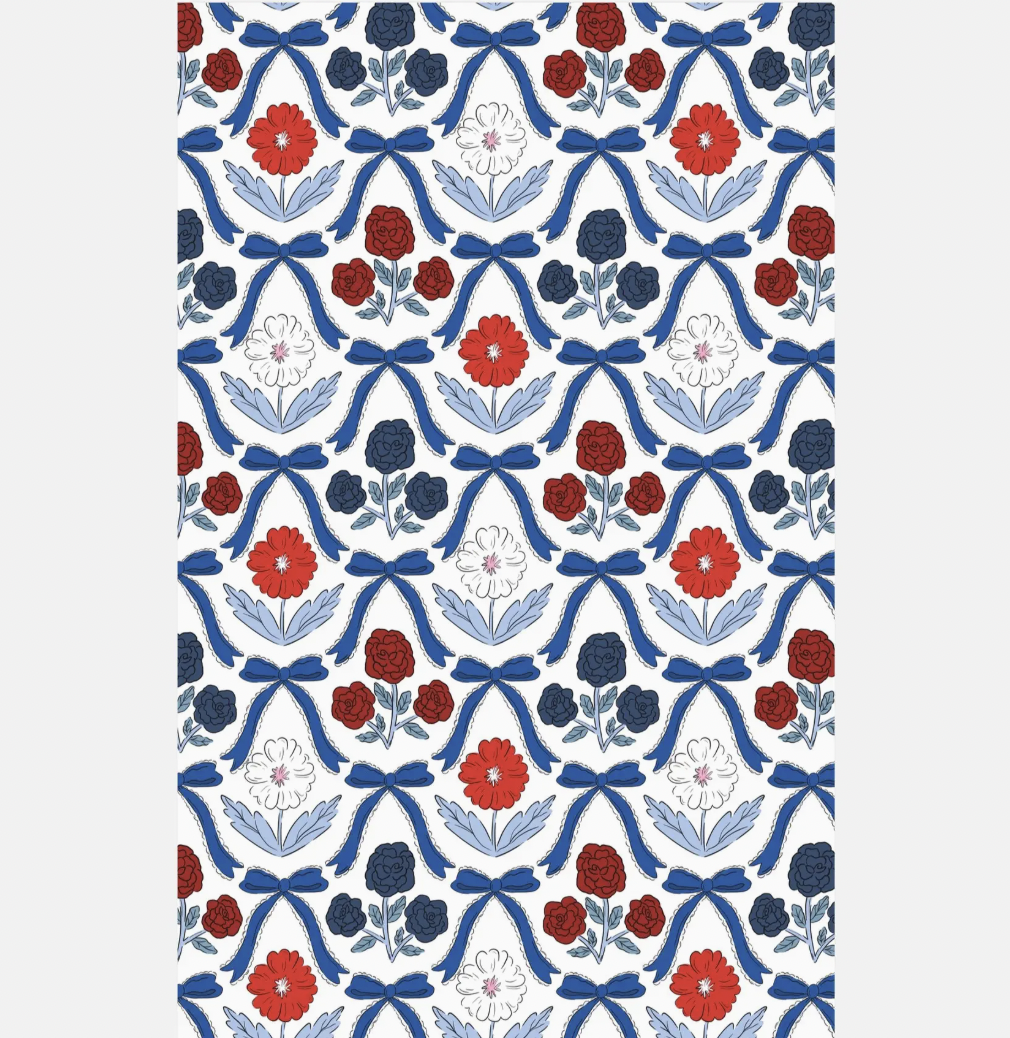 Bluebell Bows Double-Sided Tea Towel
