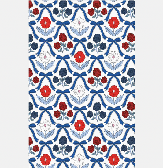 Bluebell Bows Double-Sided Tea Towel