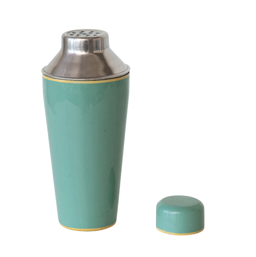 Enameled Stainless Steel Cocktail Shaker