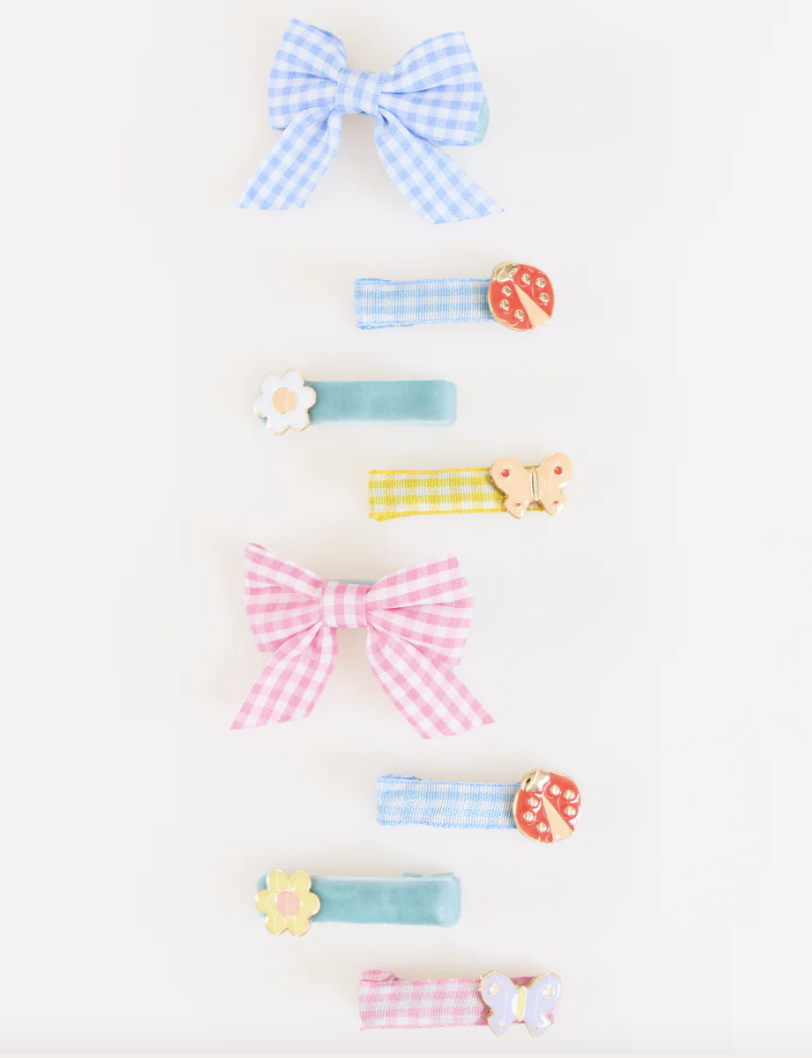 Little Garden Hair Clips, Set of 8