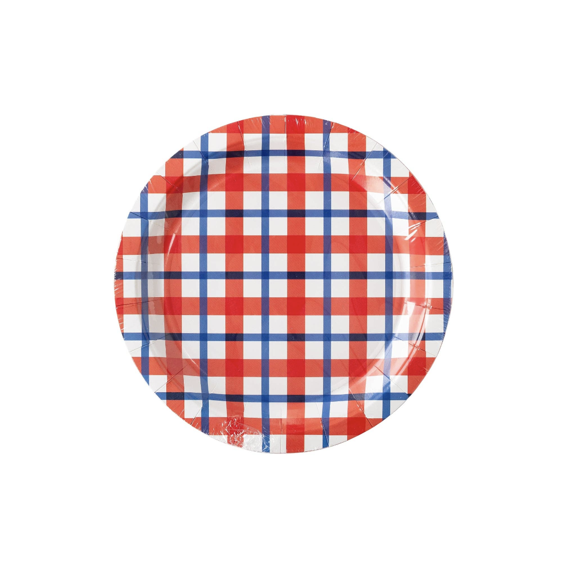 Americana Plaid Paper Plate