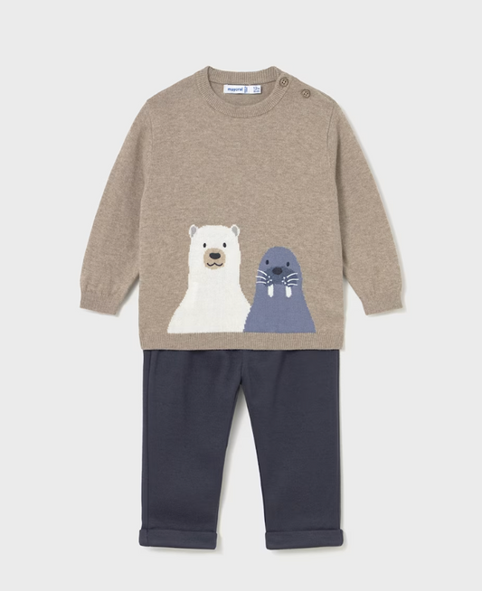 Animal Sweater + Pant Set